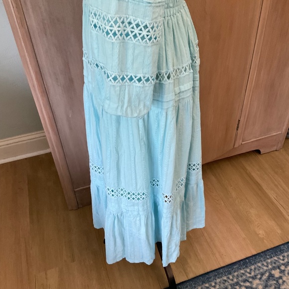 Max Studio Blue Gray Pleated Maxi Dress - Picture 16 of 16